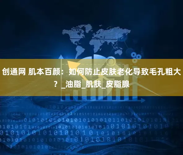 创通网 肌本百颜：如何防止皮肤老化导致毛孔粗大？_油脂_肌肤_皮脂腺